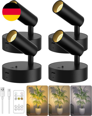 GOODEA Kabellose Spotlight - Aufladbare Wandleuchte Innen Akku Bis Zu 30 Tage, 3