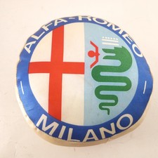 Vintage Alfa-Romeo Milano Satin Mini Pillow 1970s 1980s - 6.5" Tall