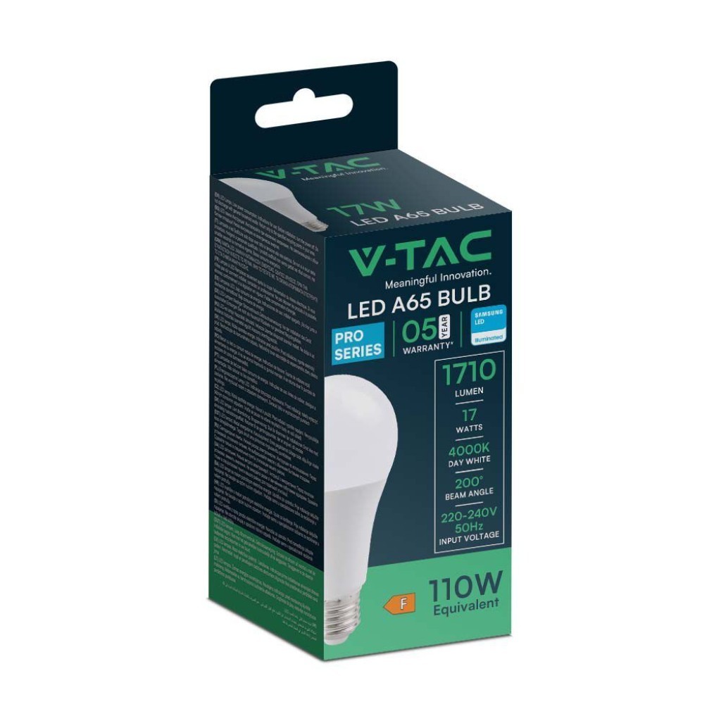 V-TAC PRO Lampadina LED Chip Samsung E27 17W A65 6500K