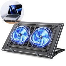 Laptop Cooling Pad Silent Fans Cooler Stand Adjustable Height Speed for 10-17in
