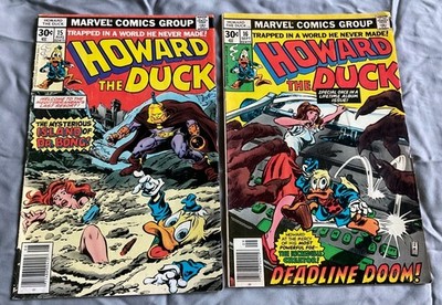 Howard the Duck 15 & 16 (1977)  1st & 2nd App Dr. Bong! Gene Colan Cover & Art!