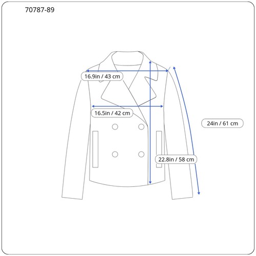 DESIGUAL Women's Jacket 38 Blue Wool Blend Checked Long Sleeve Single-Breast * - Picture 4 of 11