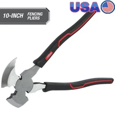 10 Inch Fencing Demolition Pliers Heavy Duty Hammer Staple Starter/Cutter Tool