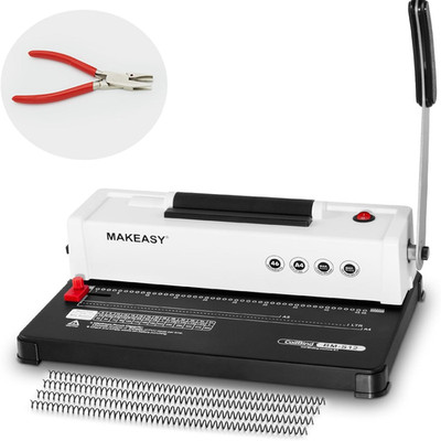 Makeasy Spiral Binding Machine 41 Pitch 12 Sheets Punch Capacity Electric Coil