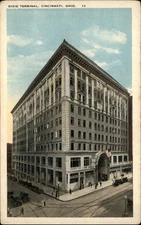 Cincinnati Ohio Dixie Terminal antique cars ~ postcard sku827