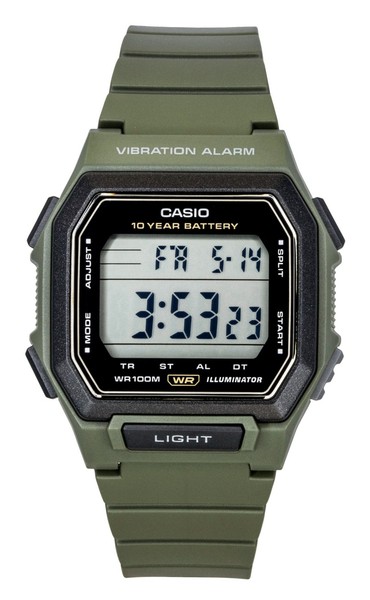 Casio Digital Quarz Schwarz Zifferblatt Sport W-738H-3AV 100M Herrenuhr-image