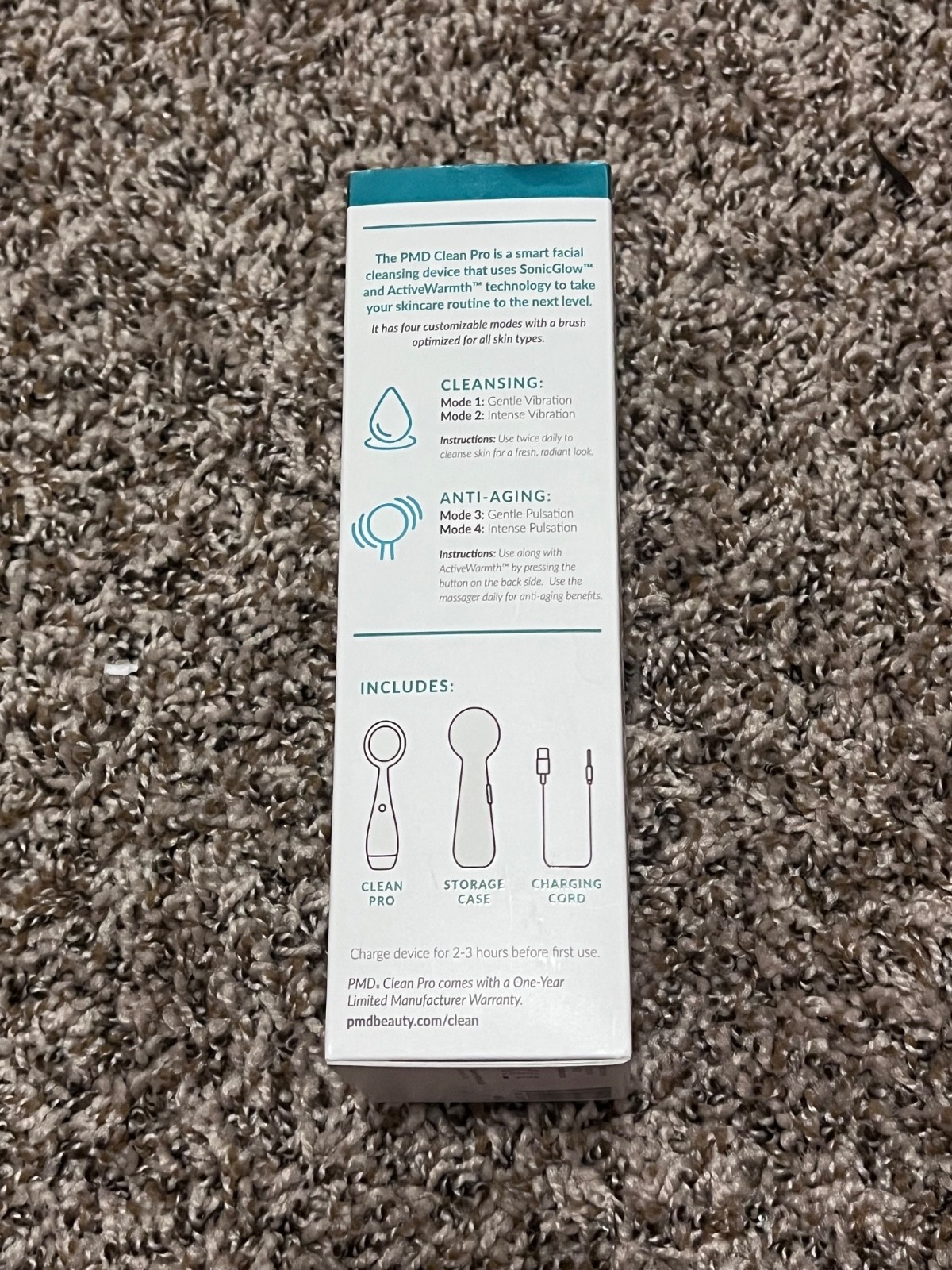 USED PMD Beauty Clean Pro Facial Cleansing Device with Silicone Brush