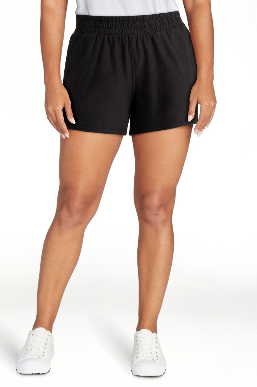 Athletic Works Women's ButterCore Soft Performance Gym Shorts Black Soot Heather