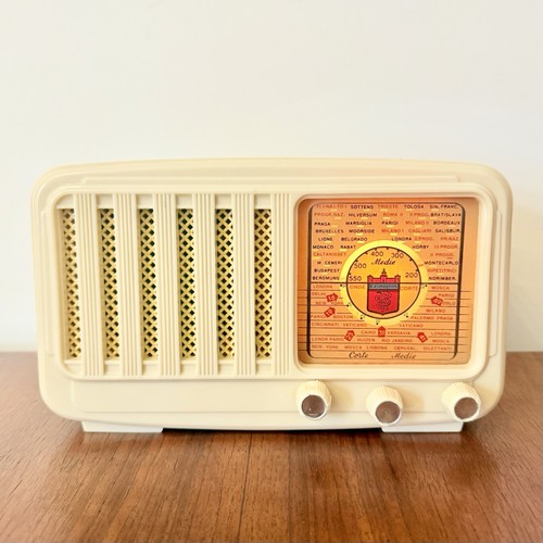 RADIO VINTAGE EUROPHON KOSMOPHON RM-52 1955 A VALVOLE BACHELITE D’EPOCA RETRÓ