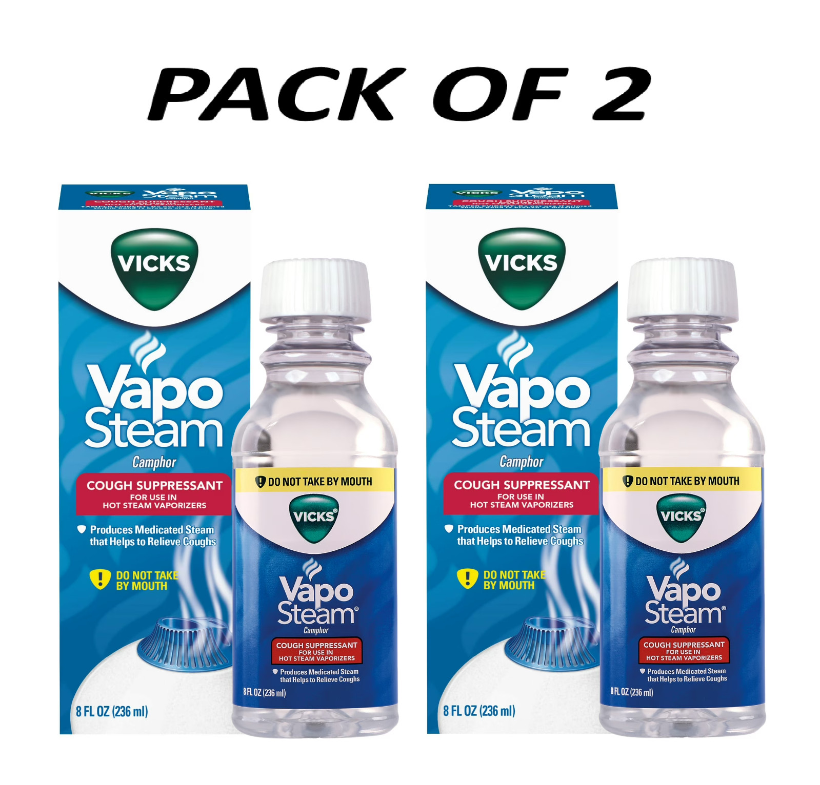 Vicks VapoSteam Medicated Liquid, Use in Vicks Vaporizers & 