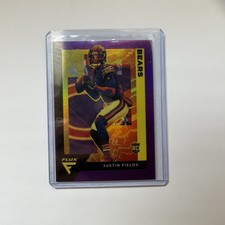 2021 CHRONICLES FLUX JUSTIN FIELDS PURPLE PRIZM #/199 CHICAGO BEARS FX-3 Rc 991