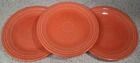 3 Vtg Homer Laughlin Fiesta Persimmons 10.5" Dinner Plates Fiestaware 1989+