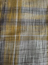 Next Ochre ASHLEY Check Fully Lined Eyelet Curtains 228(W)x229(L)cm £30