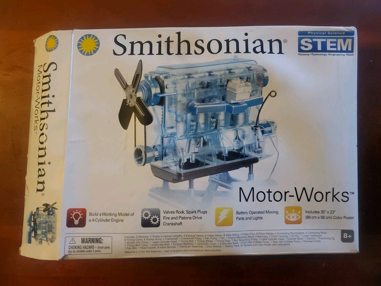 Smithsonian Motor Works Working 4 Cylinder Engine Model Kit 