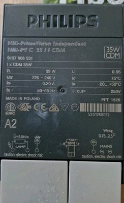 Philips HID-PV C 35w /1 CDM Prima Vision Lighting Ballast 220-240v 50/60Hz  