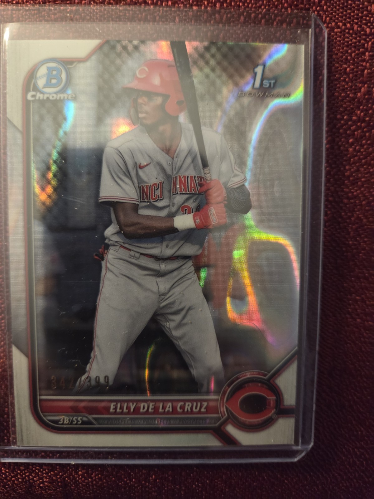 2022 Bowman Chrome Prospects Elly de La Cruz #BCP-50 Lava Refractor /399 (RC)