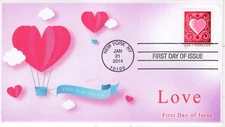 AO-4847-3, 2014, Cut Paper Hearst, Standard Postmark, First Day Cover, Add-on ca