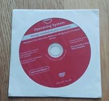 DVD de medios de recuperación de reinstalación Dell Windows 8.1 64 bits Dell P/N JDNFT Rev A00