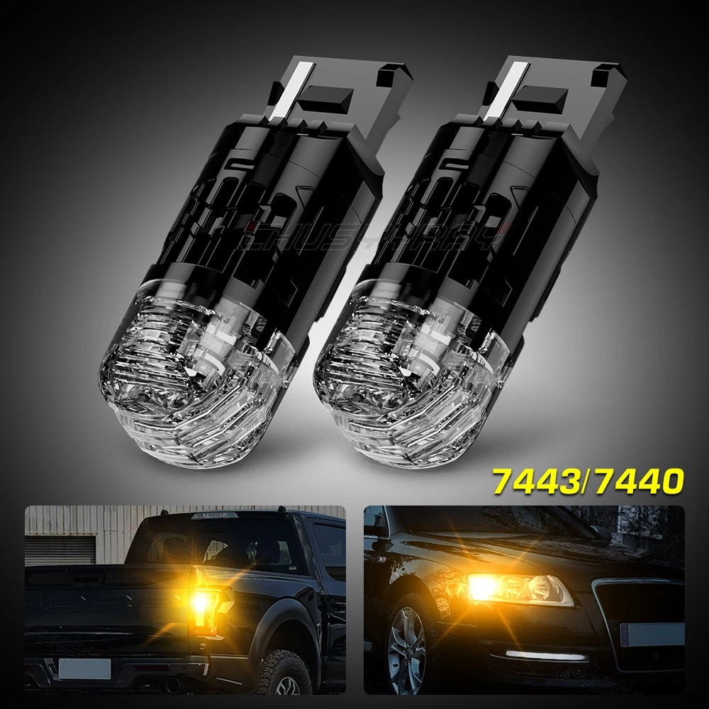 7443 7440 LED Front Turn Signal Light Bulbs Canbus For Infiniti Subaru 2PCS