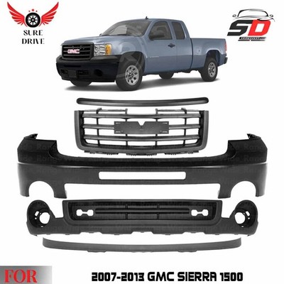 Front Bumper Paintable & Grille Assembly Kit For 2007-2013 GMC Sierra 1500