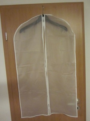 Kleidersack, 100 cm lang   weiß transparent