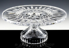 Waterford Crystal 11" LISMORE PEDESTAL ROUND CAKE STAND PLATE PLATTER Unused