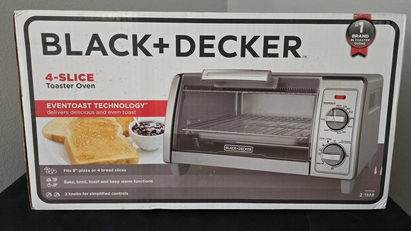 BLACK+DECKER 4 Slice Toaster Oven Stainless Steel TO1700SG New In Box
Opens in a new window or tab