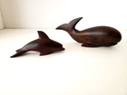 Dolphin, Whale, Fish and Rhino paperweight figures (4 soapstone, 2 wooden) — photo 7
