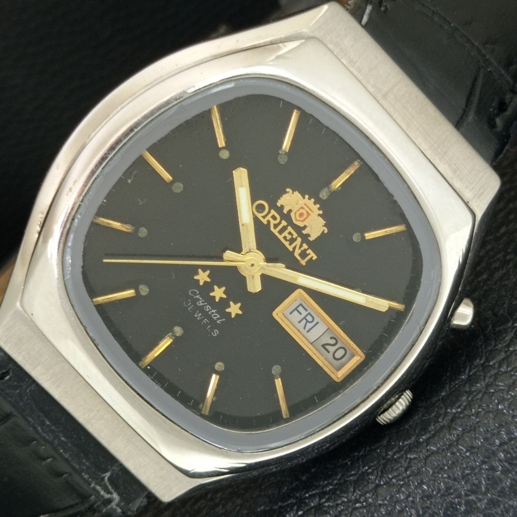 a703355-1 AUTOMATIC WATCH ORIGINAL DIAL VINTAGE 46941 MENS JAPAN ORIENT CRYSTAL - vintagewatches.pk