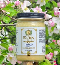 Raw Creamed Honey - 1 Lb in Glass