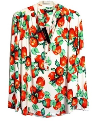 NEU MARINA KANEVA   CREME APFEL DESIGN BLUSE SHIRT TOP   14 # 188