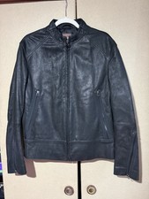 Mens Hugo boss Leather Biker Jacket. Black.Medium.excellent Condition. Goatskin