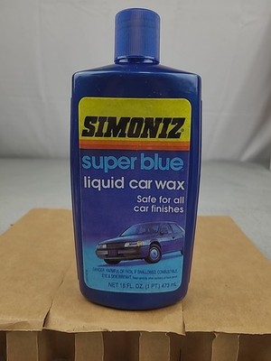 Vintage NEW Unopened SIMONIZ Super Blue Liquid Car Wax 16 Fl. Oz