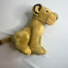 Vintage Young Simba Plush Lion King Sitting Cub Disneyland World Stuffed 14" Toy