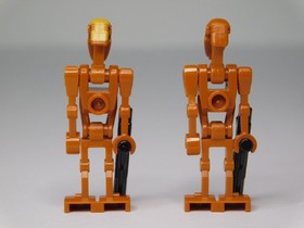 LEGO Star Wars Dark Orange Battle Droid & Super Battle Droid LOT!  75019