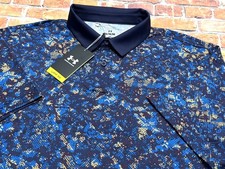 Under Armour Playoff 3.0 Golf Polo Shirt Mens XL Halftone Print UPF30