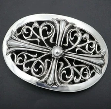 Chrome Hearts Oval Belt Buckle 925 Silver