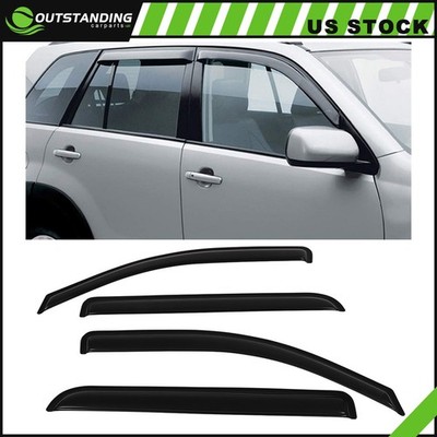 Tape-On Window Visors Vent For 14-20 Silverado/Sierra Crew Cab