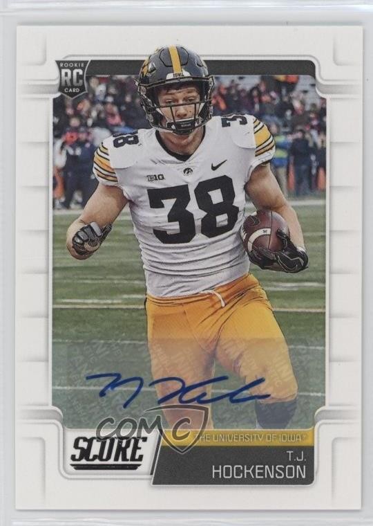 2019 Score Rookies Signatures TJ Hockenson #422 Auto 06rp