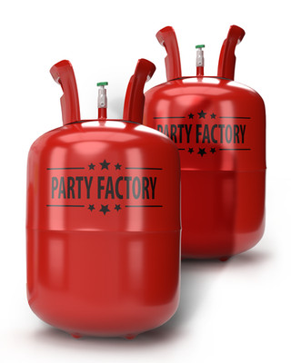 Party Factory Set mit 2 Heliumflaschen für je 50 Ballons, je 400l Gasfüllung
