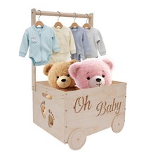 Baby Shower Gifts Baskets, Wooden Baby Closet Gifting for Newborn Boys and Gi...