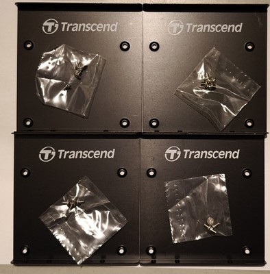 4x Transcend Festplatte Einbaurahmen HDD SSD  2,5   3,5 Montage Metall schwarz