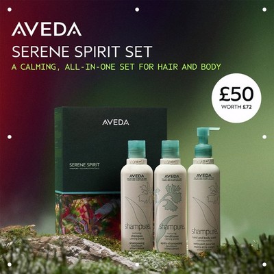 UVP72  NEU Aveda Serene Spirit: Shampure Body Calming Essentials Set 3 Artikel