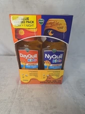 Vicks Kids NyQuil DayQuil Honey Cold & Cough + Congestion Relief Combo Pack 
