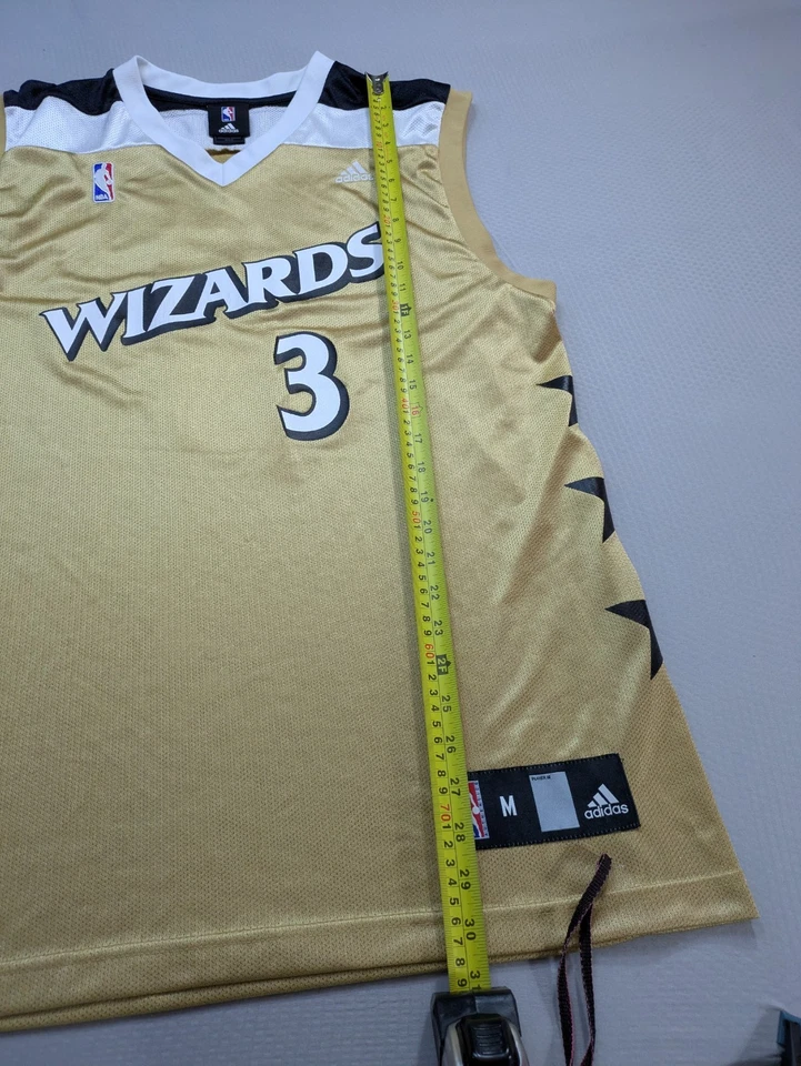 Adidas Caron Butler Washington Wizards Gold Alternate Jersey Size M - Image 4 of 4