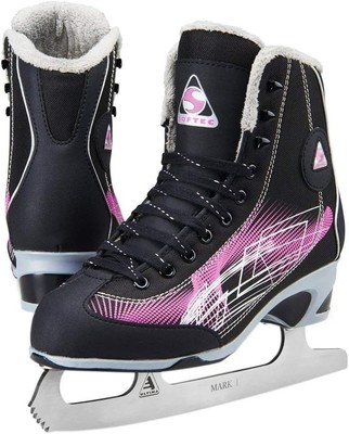 Jackson Ultima RV2001 Girl's Softec Rave Ice Skates - Black/Pink, Youth Size 9