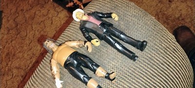 (UMAGA & ARMANDO ESTRADA) Lot of 2 Action Figures Wrestlers