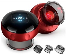 2 Pack Smart Cupping Therapy Massager Red Light Heat 7-in-1 Pain Relief
