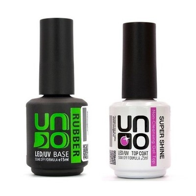 UNO Rubber Base Coat, Strong Base Coat, Top Super Shine, Elastic Base 15ml UNO
