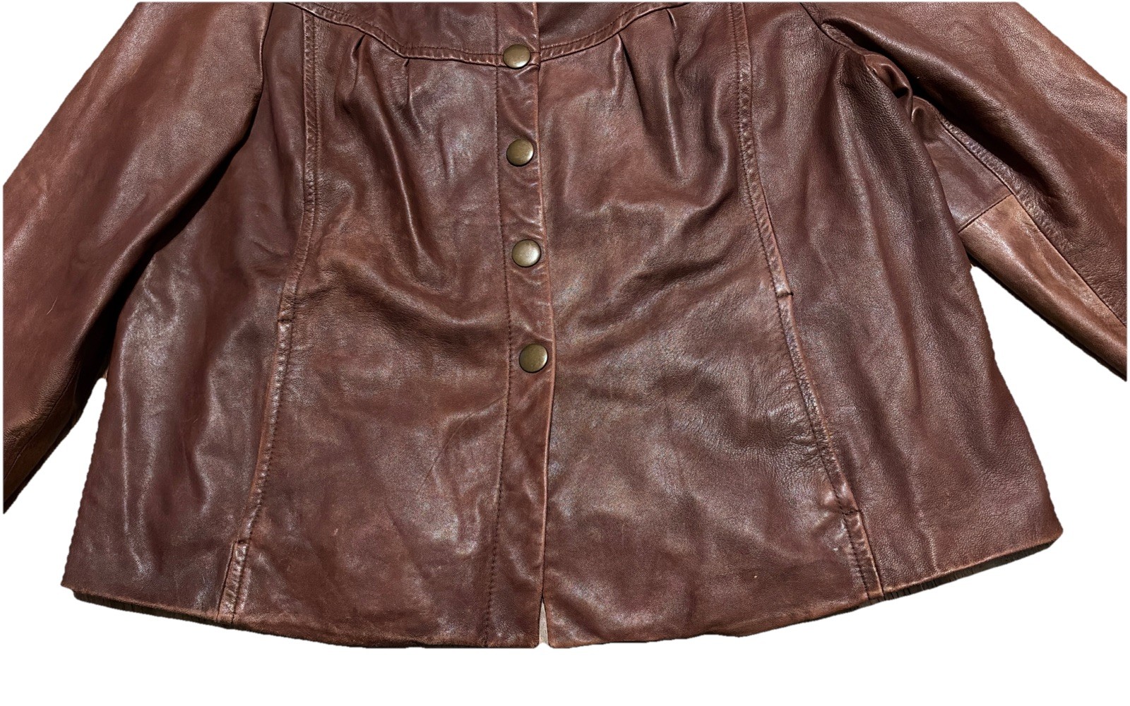 Entier Classiques Soft Leather Jacket Women’s Siz… - image 5